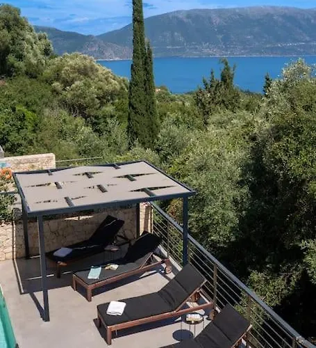 Elisabeth Sea View Private Pool Fiskardo Kefalonia ヴィラ *